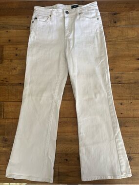 AG The Quinnie Crop White Denim Size 25R